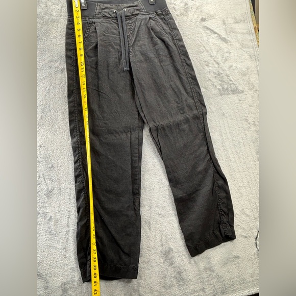 Athleta Reverie Black Linen Pants Womens Size 6 Lagenlook Loose Relaxed Casual - Picture 7 of 16